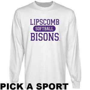  Lipscomb Bisons White Custom Sport Long Sleeve T shirt 