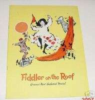 Fiddler on the Roof Souvenir Program 1967  
