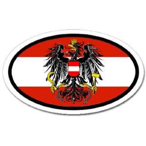  Austria Flag Car Bumper Sticker Decal Oval: Automotive