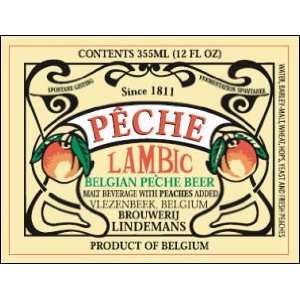    Lindemans Peche Lambic Belgium 12OZ: Grocery & Gourmet Food