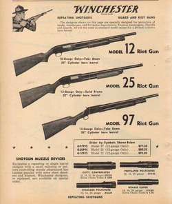 1955 Winchester model 12 25 97 riot guns print ad  