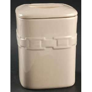  Longaberger Woven Traditions Ivory Medium Square Canister 