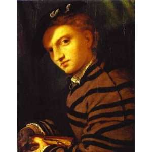   Lorenzo Lotto   32 x 42 inches   Portrait of a Young Man with a Book