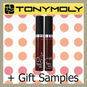 Tony Moly Tony Tint Set (#1 Cherry Pink + #2 Red Apple) + Gift Sample 