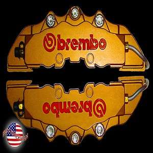 NEW! BIG GOLD FRONT BREMBO BAER RACING STYLE BRAKE CALIPER COVERS! NO 