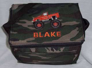 Monster Truck Lunch bag box PERSONALIZED 4X4 boys NEW  