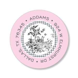  Sweet Nursery Toile Round Baby Shower Stickers: Everything 
