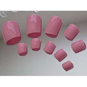 500 Pink False Toenails Toe nails with Bonus Glue Beauty