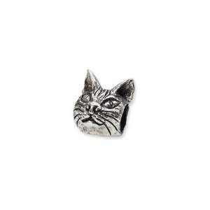  Silver Reflections Maine Coon Cat Head Charm Jewelry