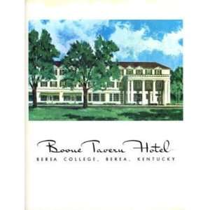  Boone Tavern Hotel Menu Berea College Kentucky 1960s 