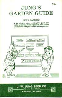 Jungs Garden Guide booklet J W Jung Seed Co 1988  