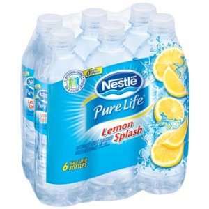 Nestle Pure Life Lemon Splash Fruit Flavored Water 6 pk   0.5 Liter