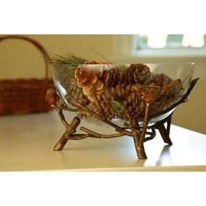  Sparrow Bird Nature Decorative Glass Bowl: Kitchen 
