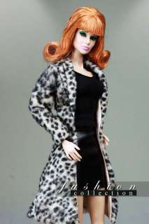 MF1021 Leopard Fashion Faux Fur Coat Jacket for Barbie Silkstone FR V1 