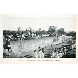  1906 Print Prince Maharana Driving Shooting Camp Udaipur 