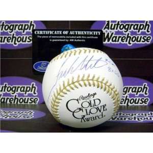   Baseball Rawlings Gold Glove inscribed 8xGG #20