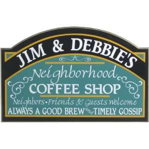  Neighborhood Coffee Shop Sign: Home & Kitchen