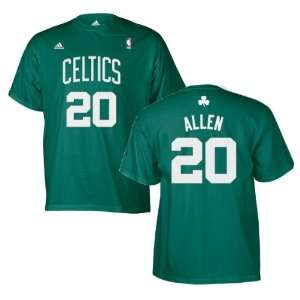 adidas Celtics Ray Allen Road Game Time T shirt:  Sports 