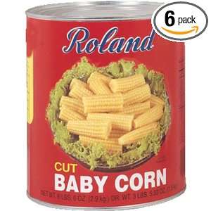 Roland Baby Corn, 102 Ounce Tins (Pack of 6):  Grocery 