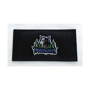   Timberwolves Black Leather Checkbook Cover *SALE*