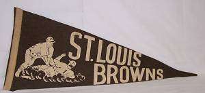 Vintage 1940s St. Louis Browns Baseball Pennant #2  
