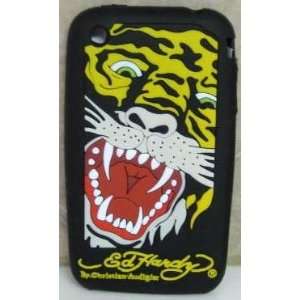   ed hardy iphone 3g 3gs case silicone w/ tiger tattoo: Everything Else