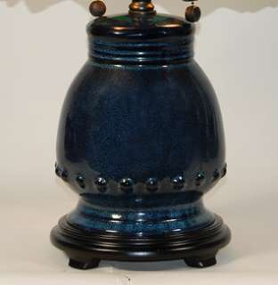 22 High Dale Tiffany Mura Blue Pottery Table Lamp  