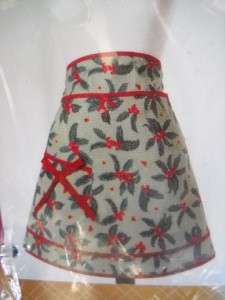 New CHRISTMAS HOLIDAY HALF APRON HOLLY berries new  