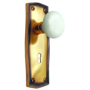   704928 Prairie Antique Brass Privacy Mortise Lock: Home Improvement