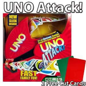  Uno Attack Card Game w/ 2 Free Cut Cards Toys & Games