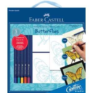   Studio Watercolor Canvas Art Butterflies Kit: Arts, Crafts & Sewing