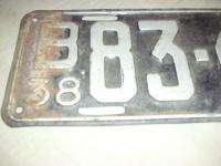 1938 Minnesota License Plate #B83 665 Dodge Chevy Ford  