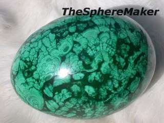 Siaz MALACHITE EGG LARGE GREEN STONE ball/sphere 2.9T  