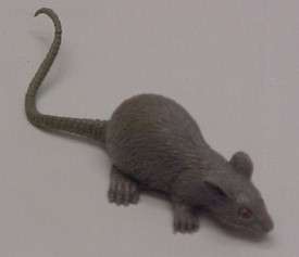 Wholesale Lot of 10 Tiny Gray Rubber Rat Mice Toy Mouse  