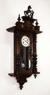 Antique Gustav Becker keyhole wall clock at 1910 R=A pendulum  