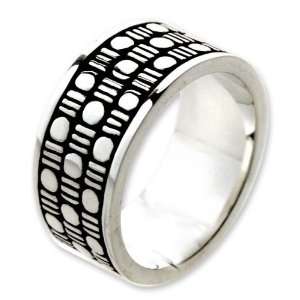  Mens sterling silver ring, Binary Code: Jewelry