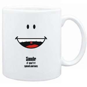 Mug White  Smile if youre spontaneous  Adjetives 