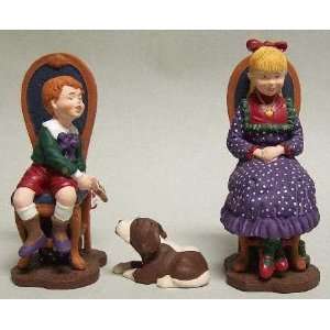   HOUSE / NICHOLAS, NATALIE & SPOT THE DOG, SET OF 3 