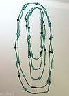 lot 2 very long strands green aqua beed necklaces 62  $ 9 99 