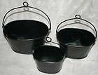 Tin/Metal Buckets Nested Together Set of Three La