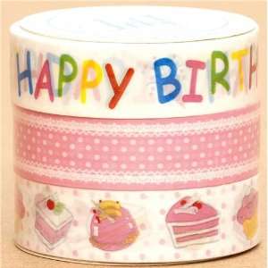  Sticky Tape set Happy Birthday Cake: Toys & Games