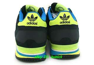 ADIDAS ZX 700 Trainers Black Yellow Blue Suede Mesh outdoor new UK8 