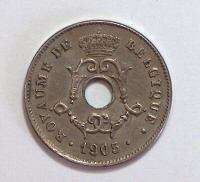 Belgium 1905 Ten Cent Coin Error Double Strike  