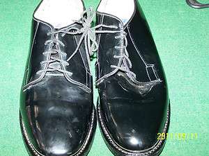 Bates 9.5E Military/Police/Band/Tuxedo Patent Leather Shoes  