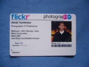Photographer Press Pass Flickr Press Pass Badge ID Card  