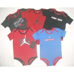  5 Pack Air Jordan Jumpman Bodysuits Onesies ~ Size 0 3 