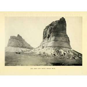 1912 Print Jail Courthouse Rock Nebraska Oregon Trail Desert Formation 