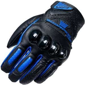Scorpion Black Top Mens Leather Road Race Motorcycle Gloves   Blue 