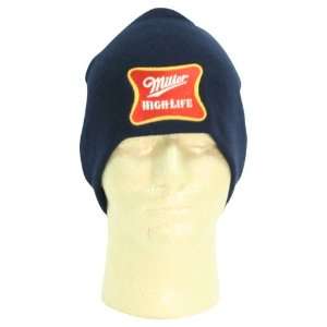 Miller High Life Winter Knit Hat   Navy:  Sports & Outdoors