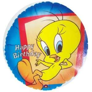    18 Metallic Tweety Bird Happy Birthday Balloon Toys & Games